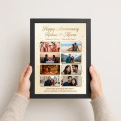 anniversary photo collage frame romantic love memories couple photo frame 01 black 3