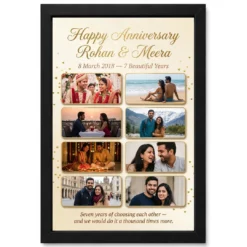 Anniversary Photo Collage Frame Romantic Love Memories Couple Photo Frame
