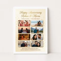 anniversary photo collage frame romantic love memories couple photo frame 01 white main