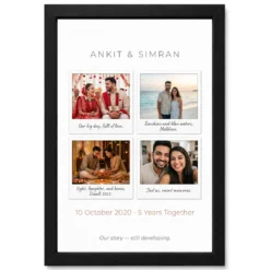 Anniversary Polaroid Film Strip Couple Memories Retro Photo Frame
