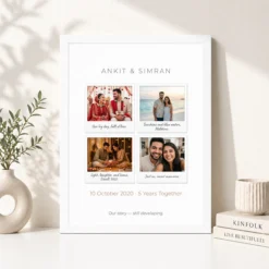anniversary polaroid film strip couple memories retro photo frame 03 white 4