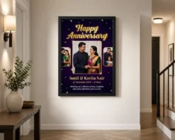 Alternative view of Anniversary Wishes Elegant Script Love Heartfelt Message Photo Frame