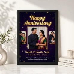 Anniversary Wishes Elegant Script Love Heartfelt Message Photo Frame 11 anniversary wishes elegant script love heartfelt message photo frame 02 black 4