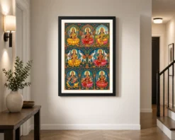 ashtalakshmi eight forms lakshmi traditional festival art 05 black 2
