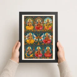 ashtalakshmi eight forms lakshmi traditional festival art 05 black 3