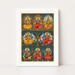 ashtalakshmi eight forms lakshmi traditional festival art 05 white main