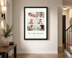 Alternative view of Baby Collage Frame Floral Pink Precious Moments Photo Frame