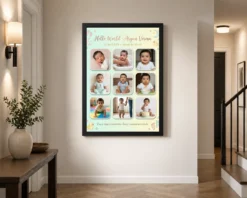 Alternative view of Baby Collage Frame Soft Pastel Memories Milestone Photo Frame