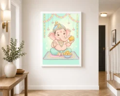baby ganesha ladoo cute pastel festive illustration art 12 white 2