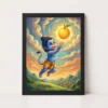 bal hanuman childhood picking sun playful divine art 16 black main