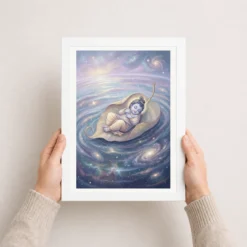 bal krishna cosmic banyan leaf divine ocean pastel art 08 white 3