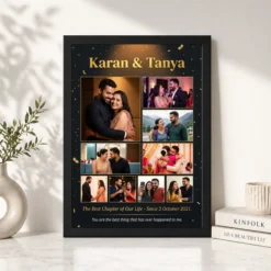 best couple photo frame elegant floral love keepsake photo frame 02 black 4