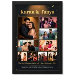 Best Couple Photo Frame Elegant Floral Love Keepsake Photo Frame