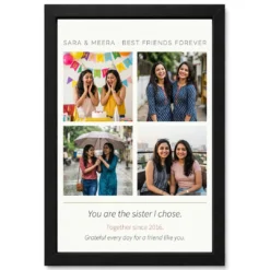 Best Friends Collage Photo Frame Heart Memories Friendship Photo Frame