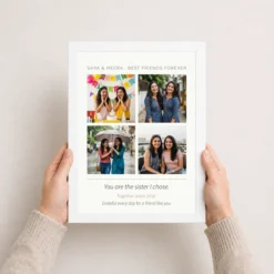 best friends collage photo frame heart memories friendship photo frame 03 white 3