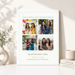 best friends collage photo frame heart memories friendship photo frame 03 white 4