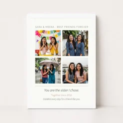 best friends collage photo frame heart memories friendship photo frame 03 white main