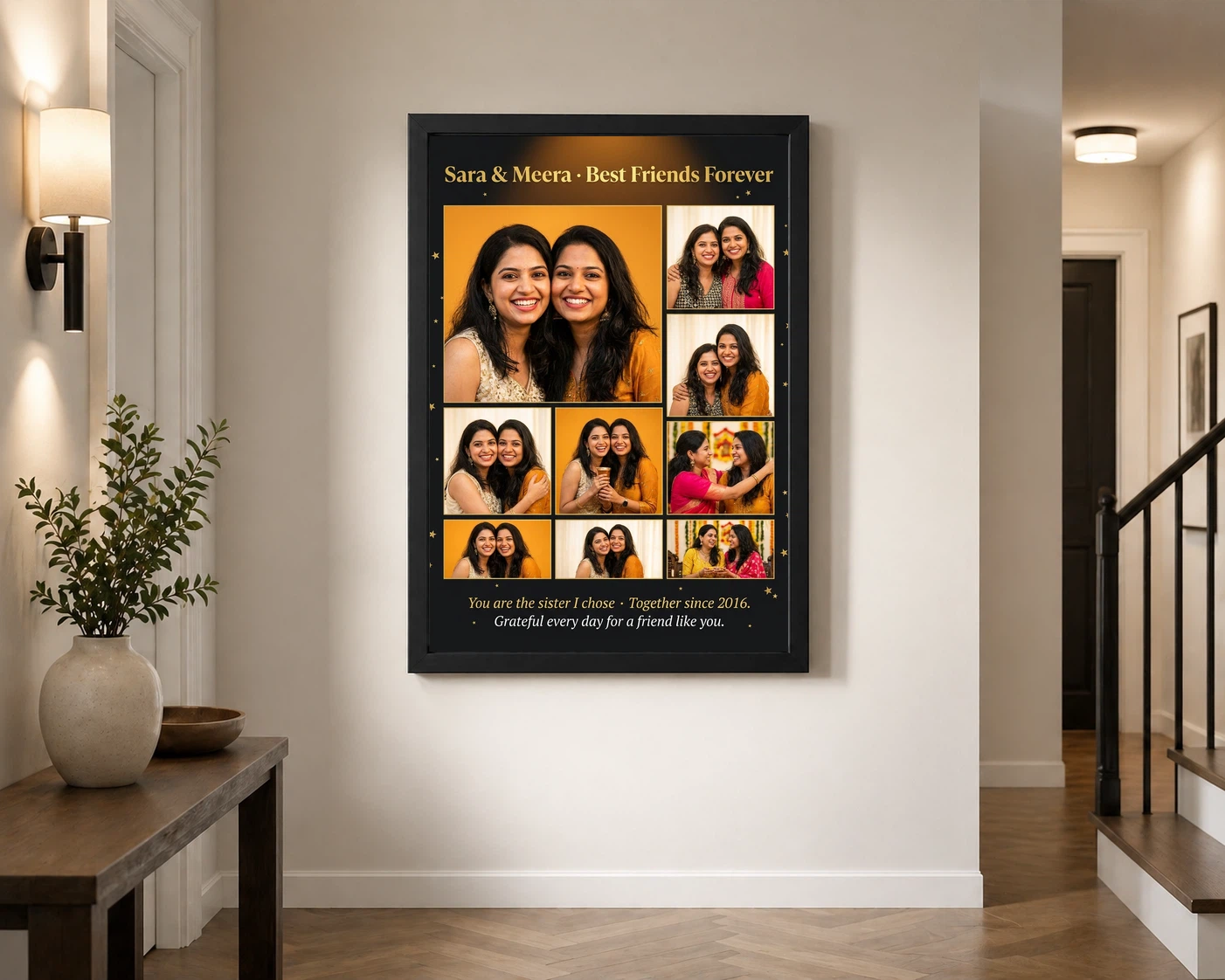 Best Friends Collage Photo Frame Pastel Candid Memories Photo Frame 2 Best Friends Collage Photo Frame Pastel Candid Memories Photo Frame - Image 2