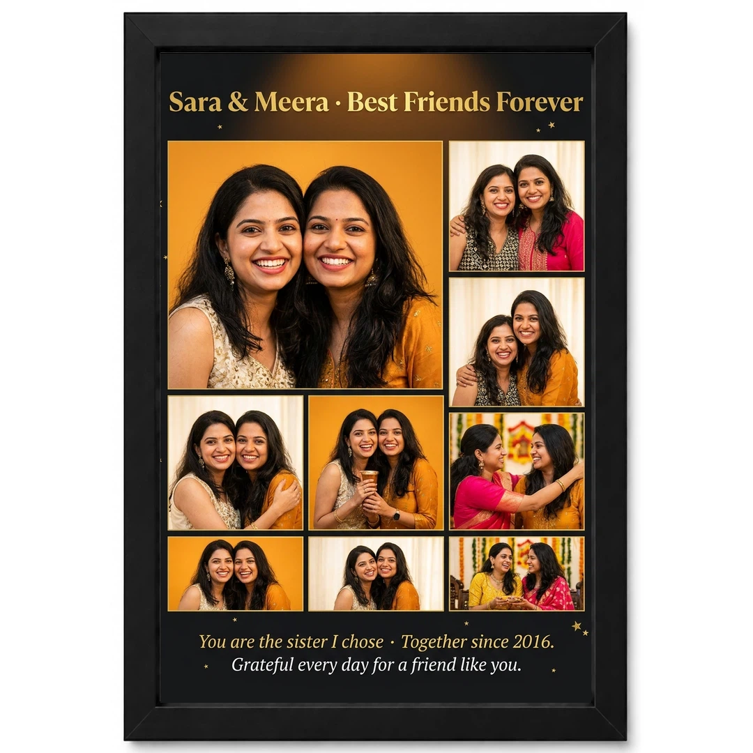 Best Friends Collage Photo Frame Pastel Candid Memories Photo Frame 1 Best Friends Collage Photo Frame Pastel Candid Memories Photo Frame
