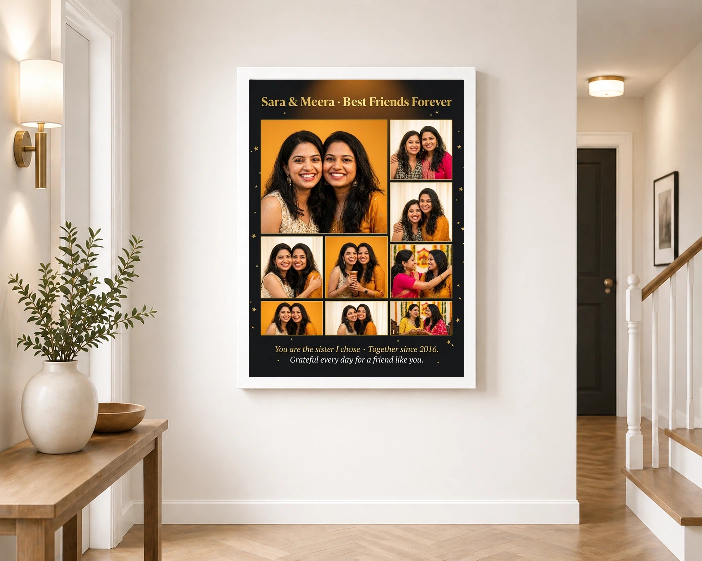 Best Friends Collage Photo Frame Pastel Candid Memories Photo Frame 6 Best Friends Collage Photo Frame Pastel Candid Memories Photo Frame - Image 6