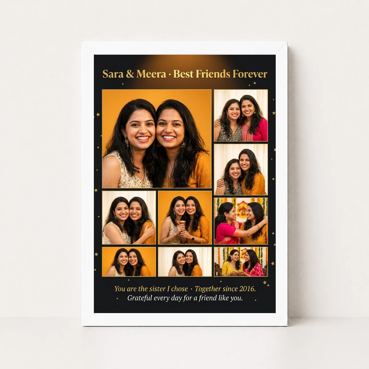Best Friends Collage Photo Frame Pastel Candid Memories Photo Frame 5 Best Friends Collage Photo Frame Pastel Candid Memories Photo Frame - Image 5