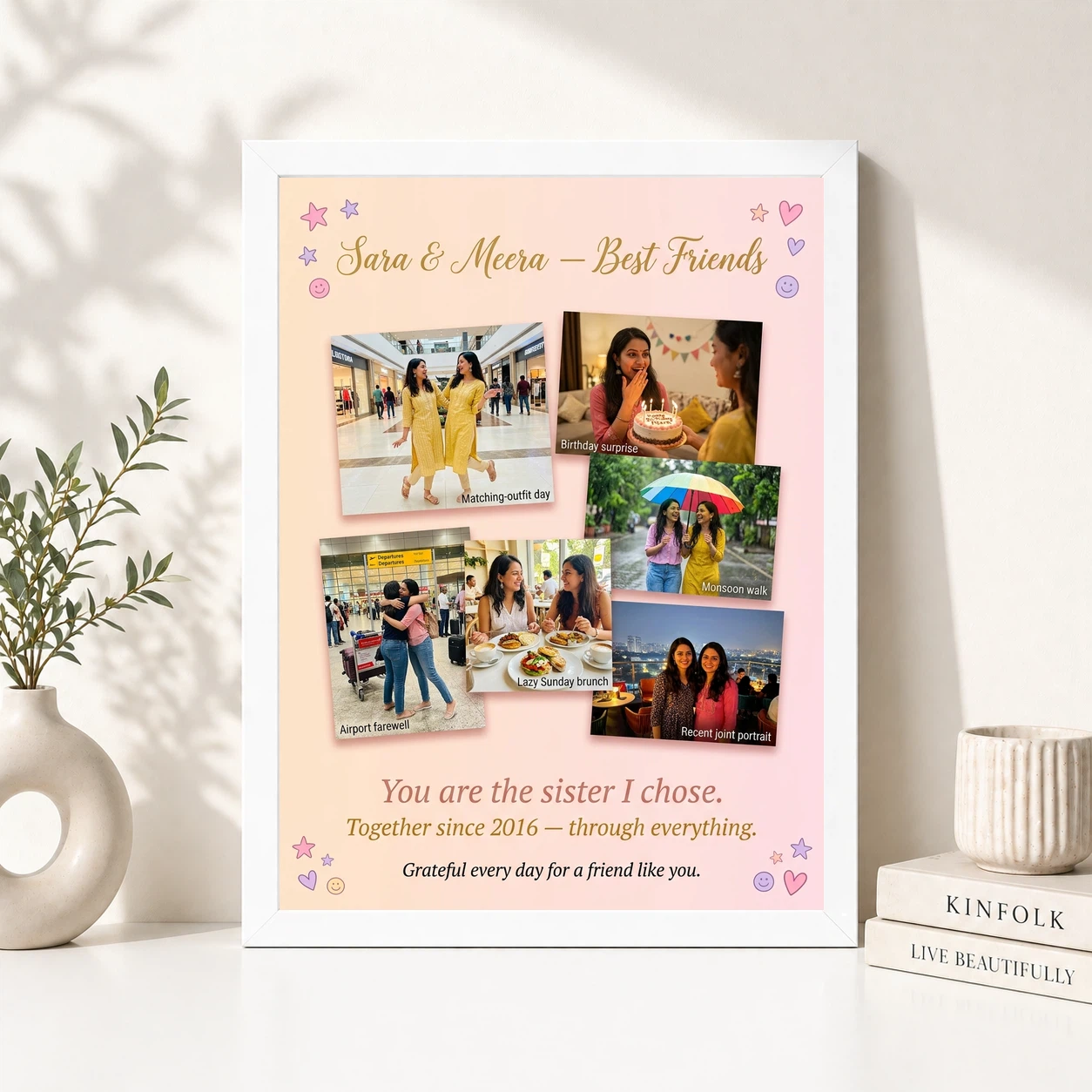 Best Friends Collage Photo Frame Vibrant Memories Fun Photo Frame 8 Best Friends Collage Photo Frame Vibrant Memories Fun Photo Frame - Image 8