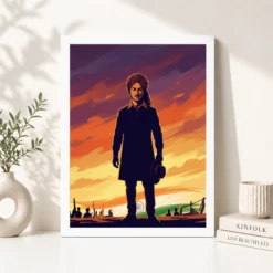 Alternative view of Bhagat Singh Silhouette Sunset Sacrifice Freedom Patriotic Art Photo Frame