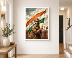 bhagat singh tricolor national pride saffron white green art 06 white 2