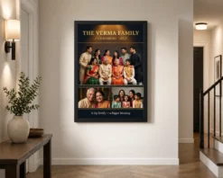Alternative view of Big Family Photo Frame Elegant Royal Gold Large Premium Photo Frame
