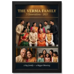 Big Family Photo Frame Elegant Royal Gold Large Premium Photo Frame