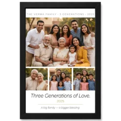 Big Family Photo Frame Pastel Floral Grand Wall Art Photo Frame