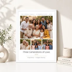 big family photo frame pastel floral grand wall art photo frame 03 white 4