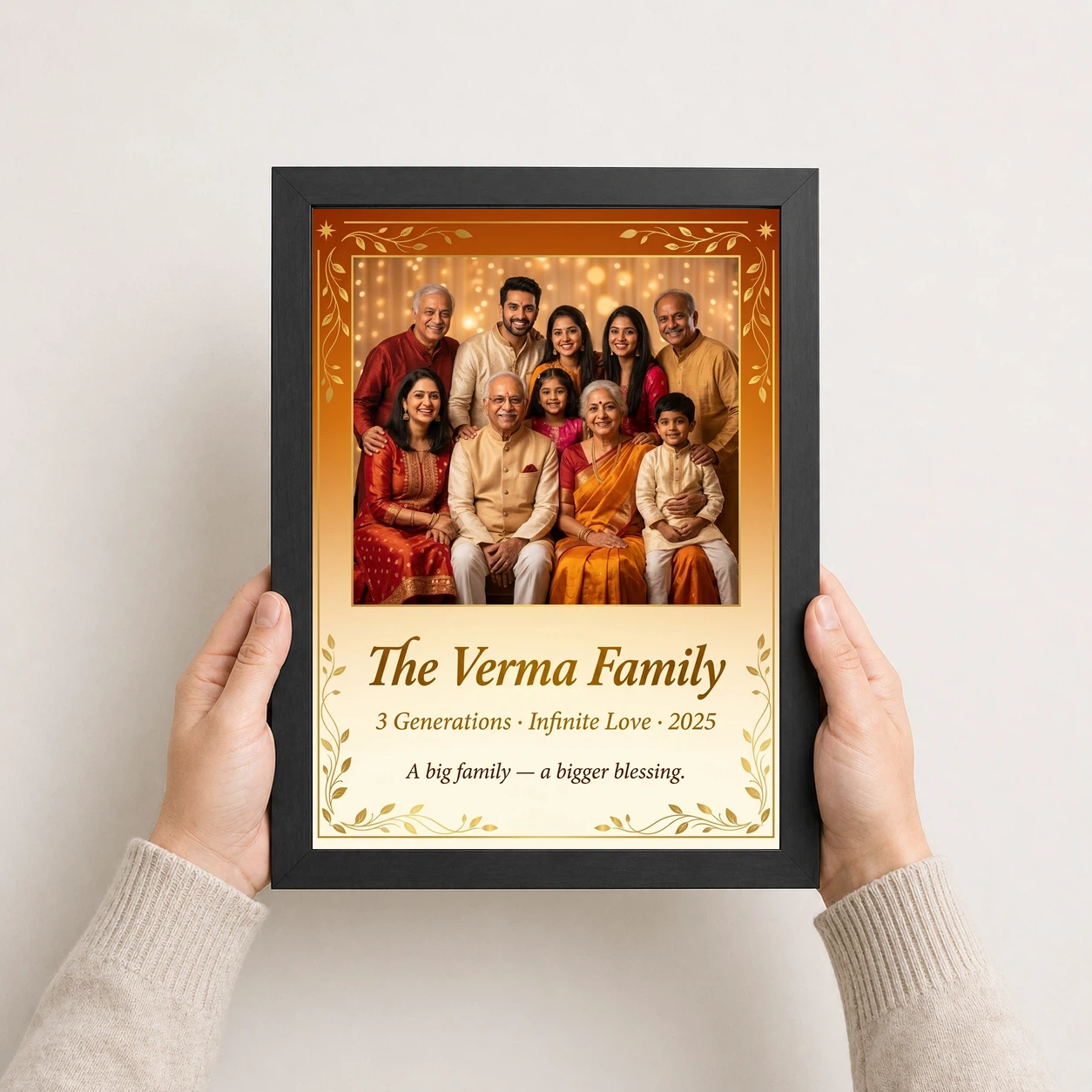 Big Family Photo Frame Warm Earthy Large Wall Art Photo Frame 3 Big Family Photo Frame Warm Earthy Large Wall Art Photo Frame - Image 3