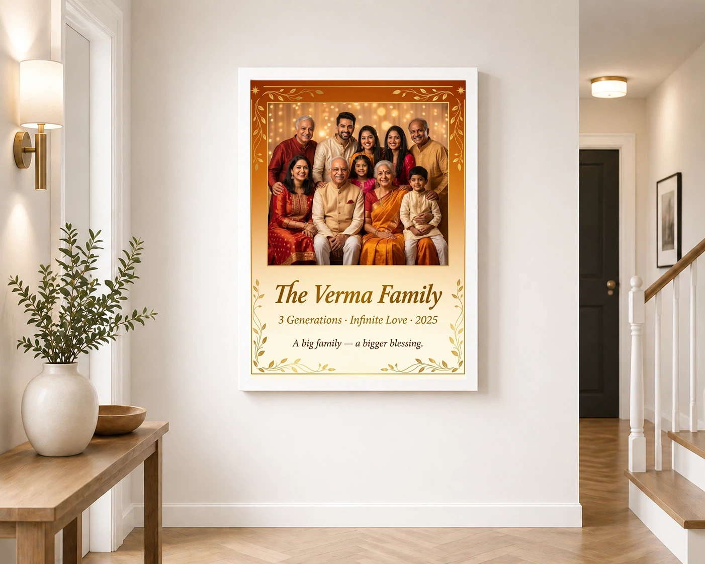 Big Family Photo Frame Warm Earthy Large Wall Art Photo Frame 6 Big Family Photo Frame Warm Earthy Large Wall Art Photo Frame - Image 6