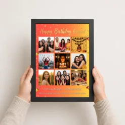 birthday collage frame design colorful celebration multi photo frame 01 black 3