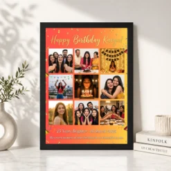 birthday collage frame design colorful celebration multi photo frame 01 black 4