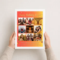 birthday collage frame design colorful celebration multi photo frame 01 white 3