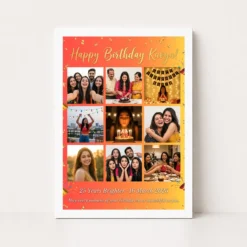 birthday collage frame design colorful celebration multi photo frame 01 white main