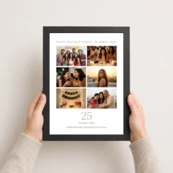 birthday collage frame design golden balloon festive photo frame 03 black 3