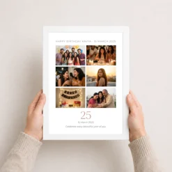 birthday collage frame design golden balloon festive photo frame 03 white 3