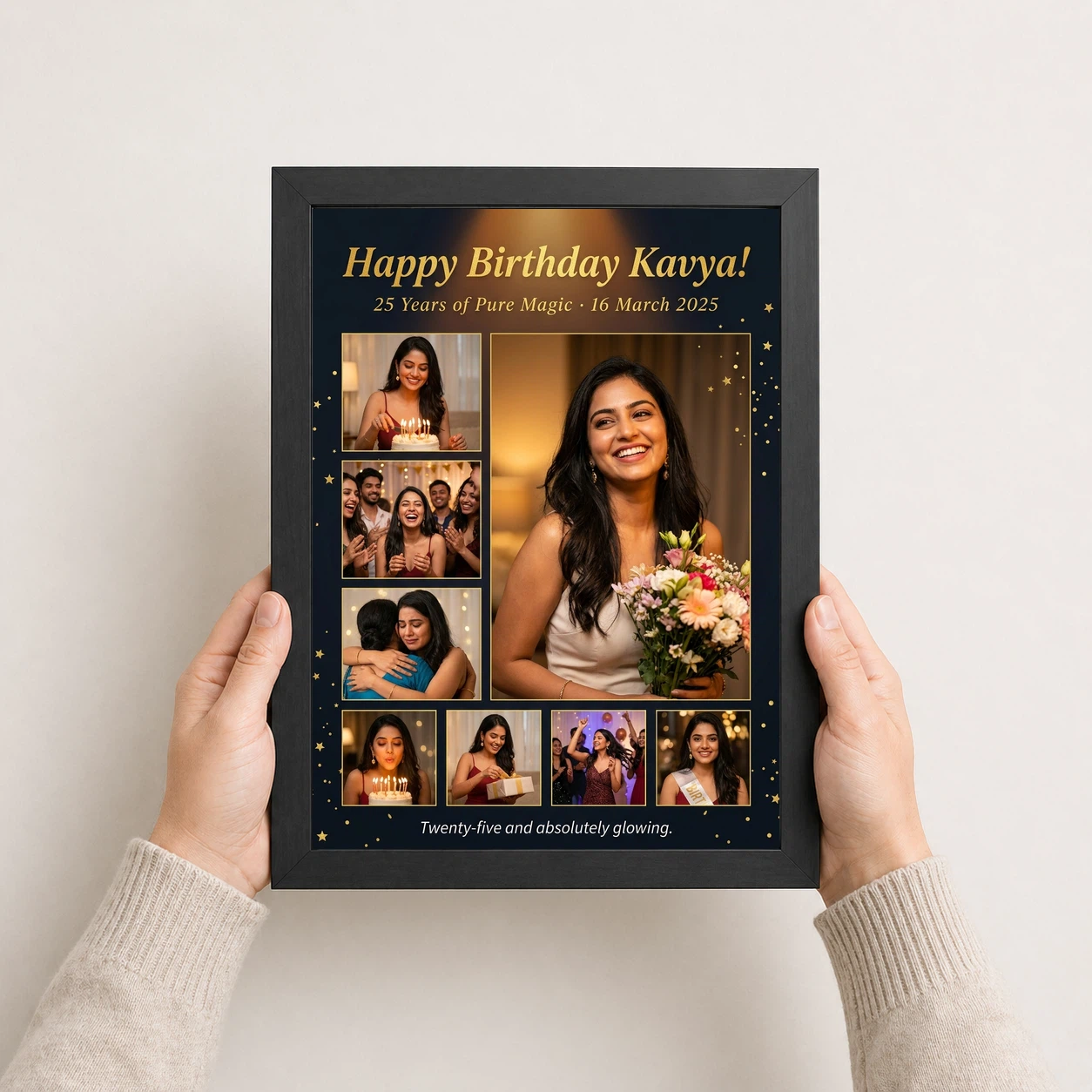 Birthday Collage Frame Design Pastel Festive Memories Photo Frame 3 Birthday Collage Frame Design Pastel Festive Memories Photo Frame - Image 3