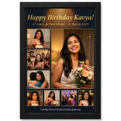 Birthday Collage Frame Design Pastel Festive Memories Photo Frame