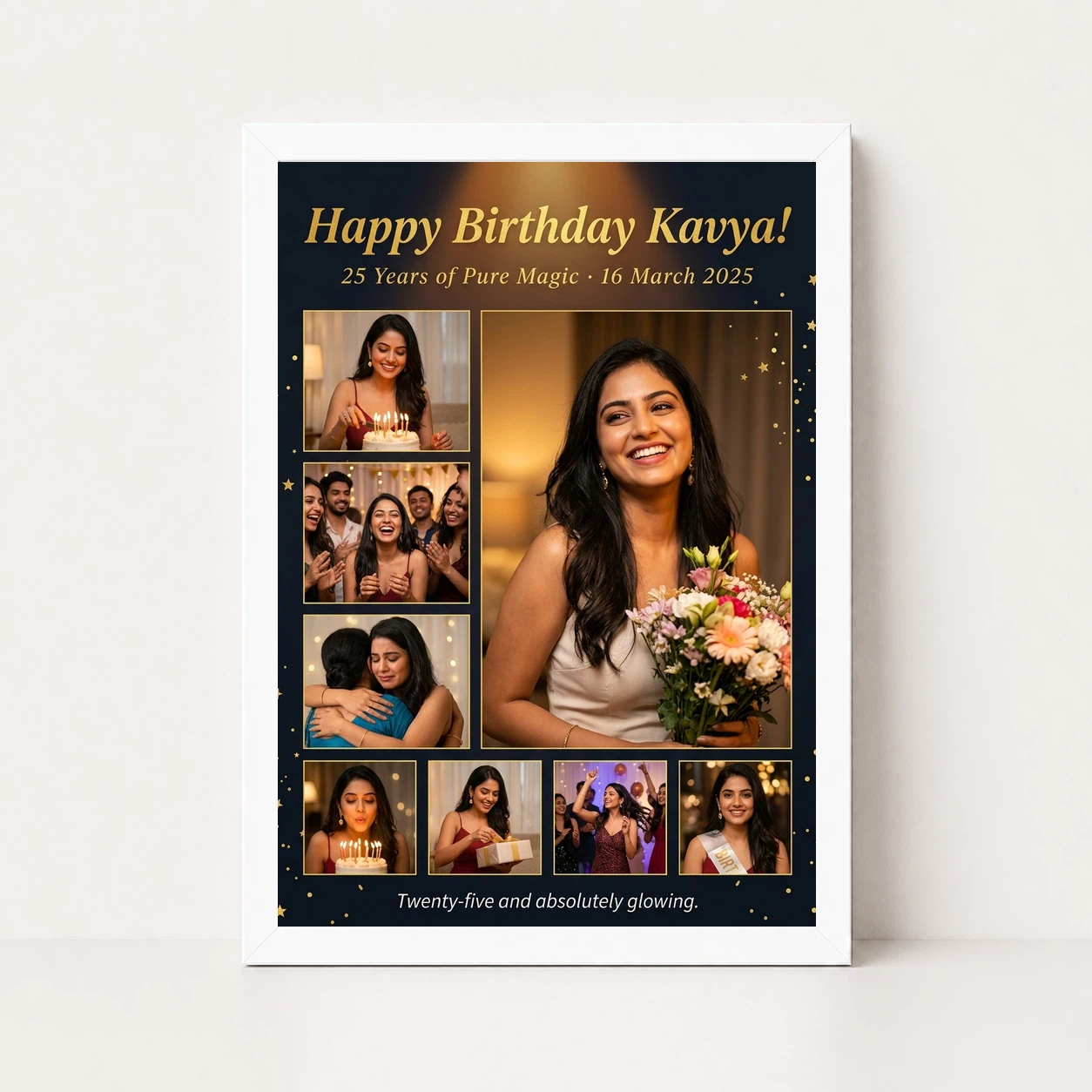 Birthday Collage Frame Design Pastel Festive Memories Photo Frame 5 Birthday Collage Frame Design Pastel Festive Memories Photo Frame - Image 5