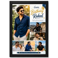 Birthday Frame for Husband Multi Photo Balloon Theme