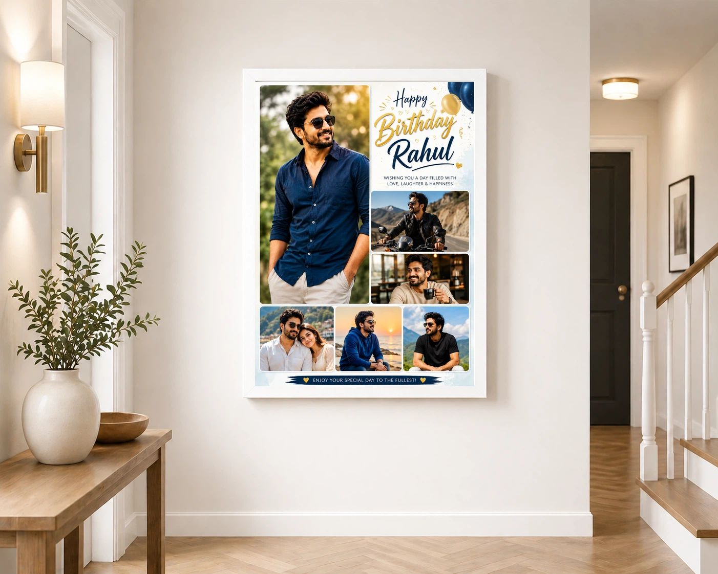 Birthday Frame for Husband Multi Photo Balloon Theme 6 Birthday Frame for Husband Multi Photo Balloon Theme - Image 6