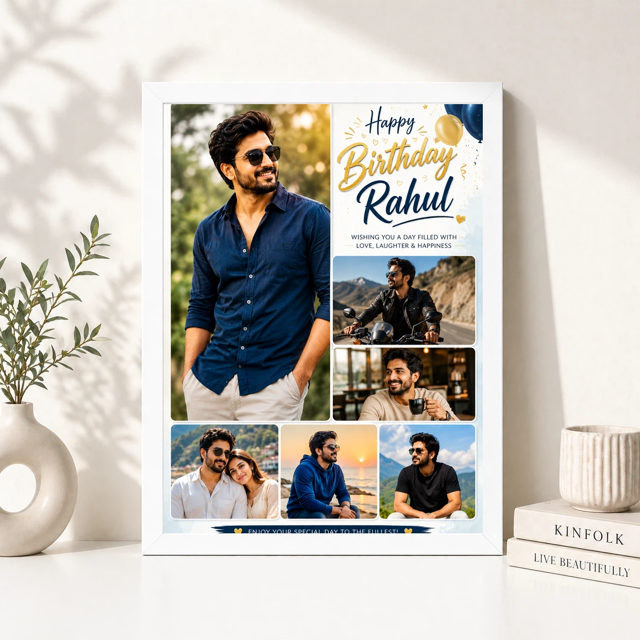 Birthday Frame for Husband Multi Photo Balloon Theme 8 Birthday Frame for Husband Multi Photo Balloon Theme - Image 8