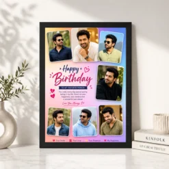 Birthday Frame for Husband Photo Pink Hearts Theme 11 birthday frame for husband photo pink hearts theme black 4