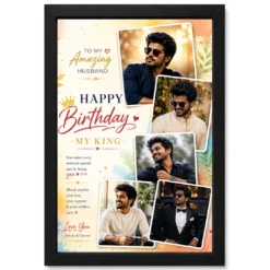 Birthday Frame Husband Wife Love Quote Multi Photo