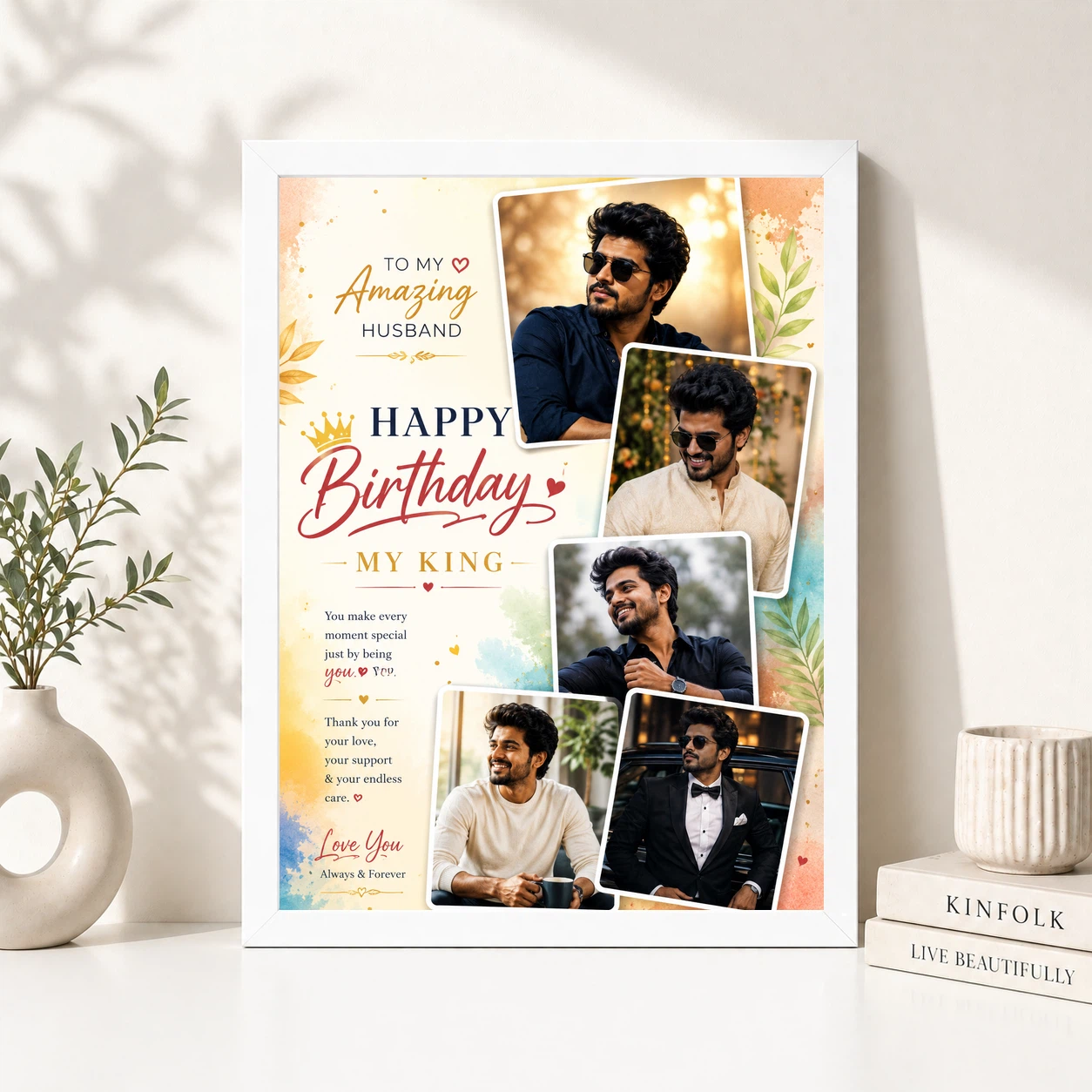 Birthday Frame Husband Wife Love Quote Multi Photo 8 Birthday Frame Husband Wife Love Quote Multi Photo - Image 8