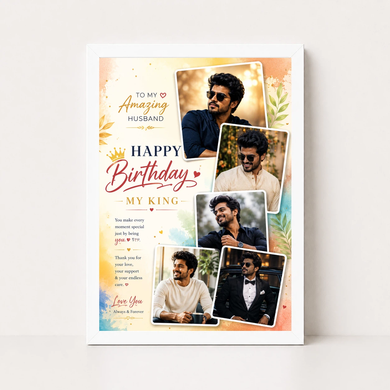 Birthday Frame Husband Wife Love Quote Multi Photo 5 Birthday Frame Husband Wife Love Quote Multi Photo - Image 5